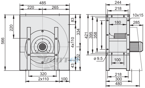 Rosenberg ERND 280-4 R - описание, технические характеристики, графики